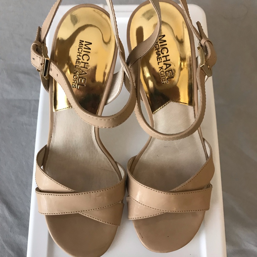 Michael Kora patten leather heels